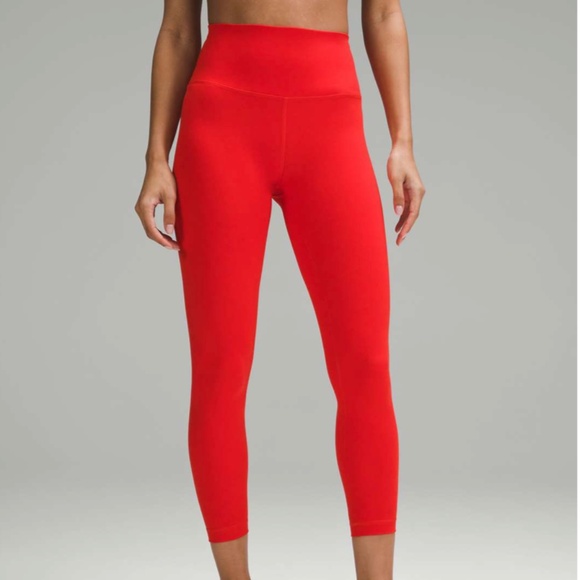 lululemon athletica Pants - Lululemon Wunder Train High-Rise Tight 25" in Hot Heat Red size 6